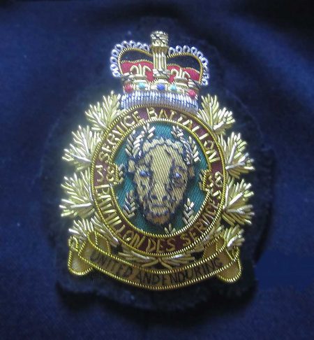38 Service Battalion badge, 4 H x 3 1:8W