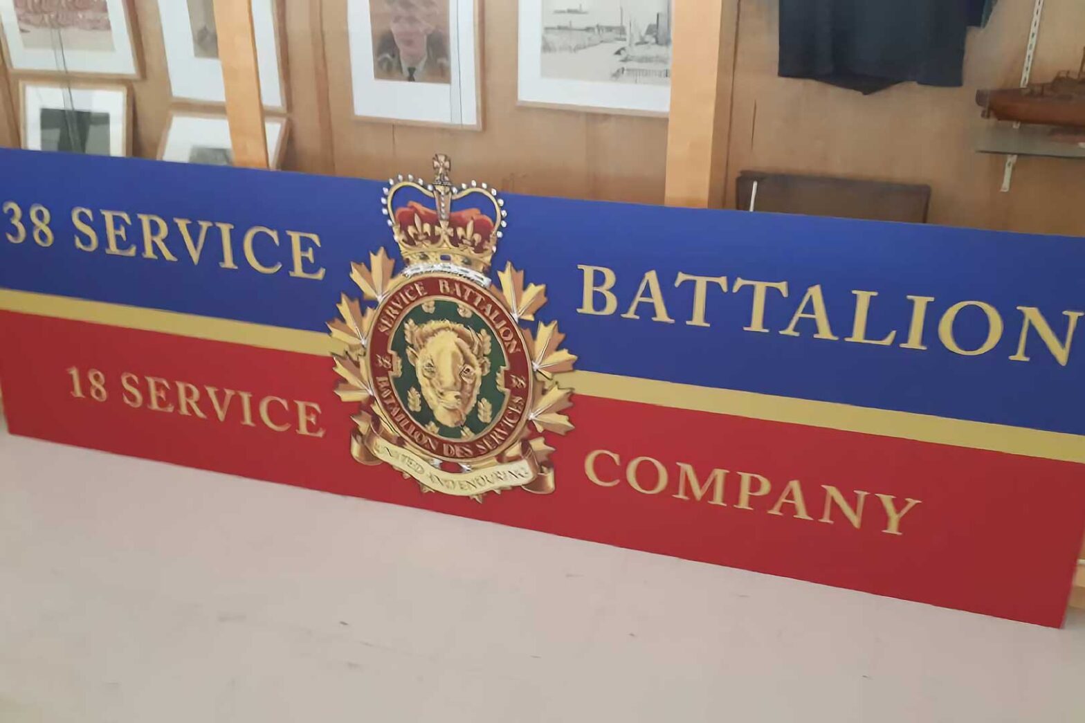 38 Service Battalion Sign