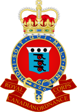 Stamp, Commemorative, Royal Canadian Ordnance Corps, Diamond Jubilee - Badge of the Royal Canadian Ordnance Corps Stamp, Commemorative, Royal Canadian Ordnance Corps, Diamond Jubilee - Badge of the Royal Canadian Ordnance Corps