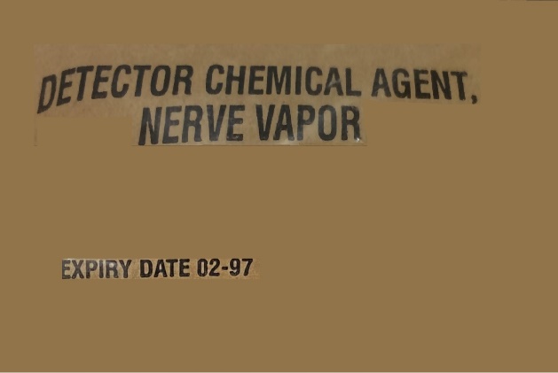 Detector, Chemical Agent, Nerve Vapor - Detector chemical agent nerve vapor expire 02-97  (1)