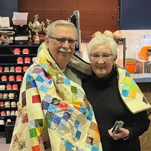 Pictured are (L to R) Maj John Lawrence and wife Judy.