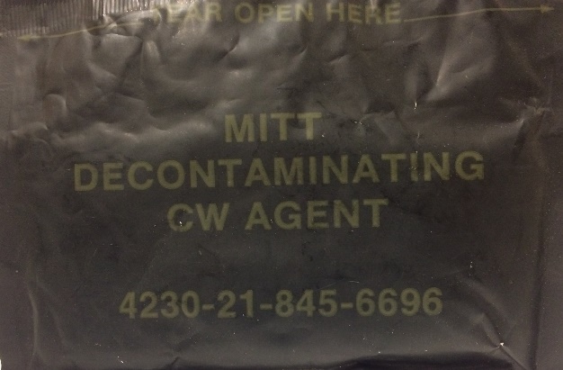 Mitt, Decontamination  - Mitt decontamination cw agent  4230-21-845-6696  (1)