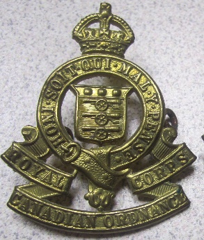 Royal Canadian Ordnance Corps badge
