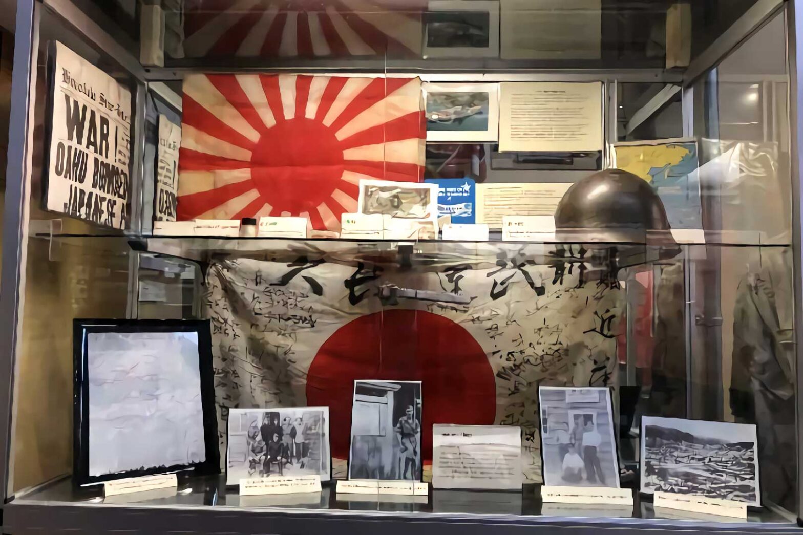 CSS Museum Yosegaki-Hinomaru-Flag-Display-Case