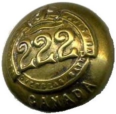 Button, 222nd Battalion    Button, 222nd Battalion    - button 222