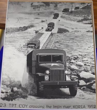 RCASC, 23 CDN TPT COY – Crossing Imjin River (1952) - picture 1952 trucks