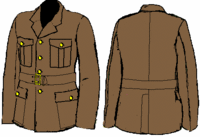 Uniform, Tunic, Officer, with Sam Browne Belt - servicedresscanadianpattern1942 Uniform, Tunic, Officer, with Sam Browne Belt - servicedresscanadianpattern1942
