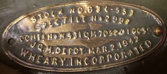 Set, Mess, Field, Officers’  - stock no. 63 c 553 spec,file no. 2997 